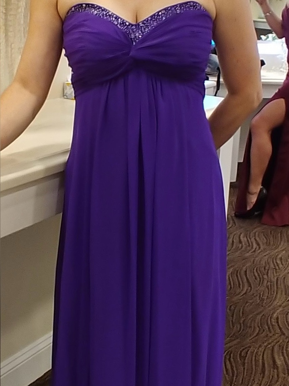 Elegant Purple Maxi Dress - Women's Formal Gown